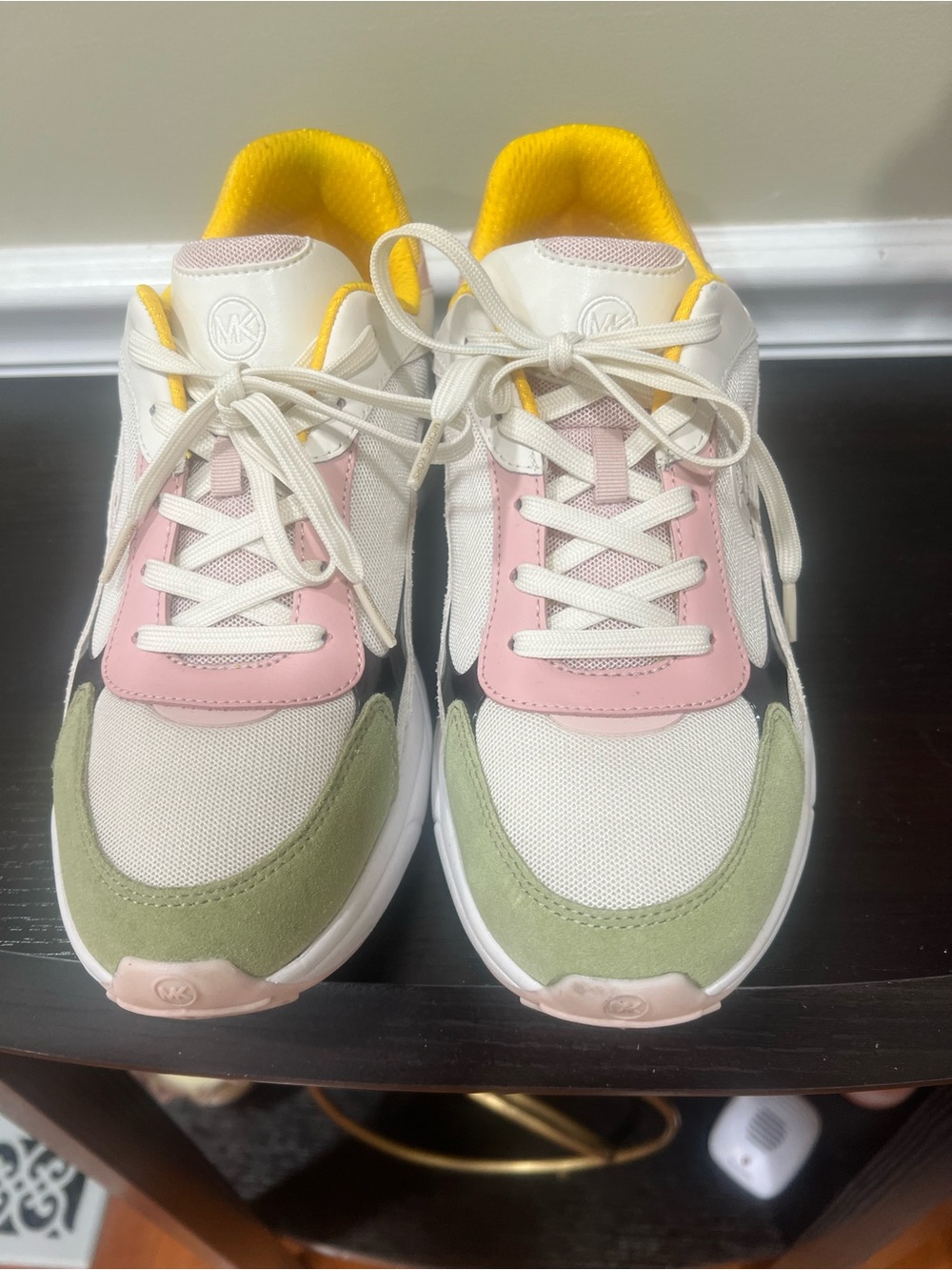 Michael Kors Colorblock Women's Sneakers - Pink, Green, Yellow, Cream